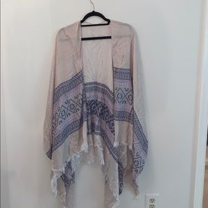 Purple and blue pattern shawl